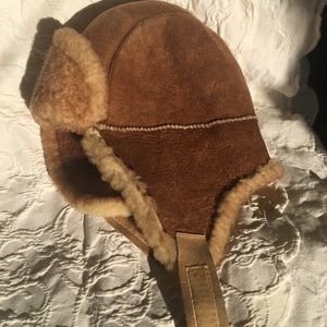 Vintage Trapper Winter Sherpa Sheepskin/Fur Hat